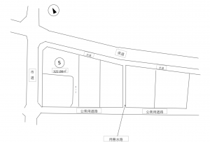 安曇野市穂高、土地の間取り画像です