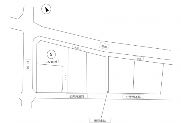 安曇野市穂高、土地の間取り画像です