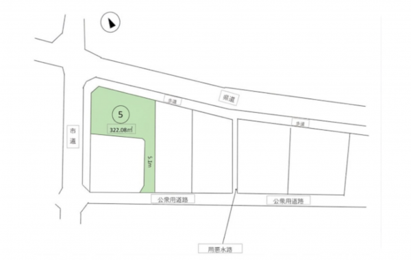 安曇野市穂高、土地の間取り画像です
