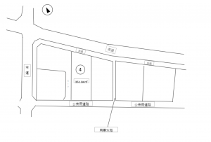 安曇野市穂高、土地の間取り画像です