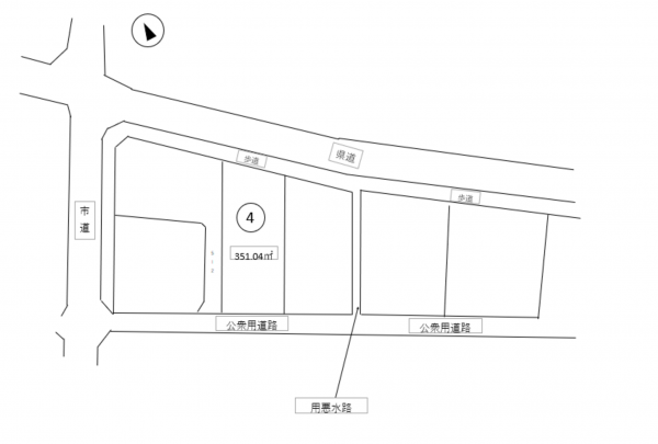 安曇野市穂高、土地の間取り画像です