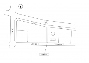 安曇野市穂高、土地の間取り画像です