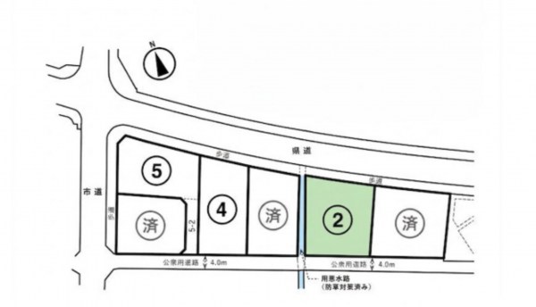 安曇野市穂高、土地の間取り画像です