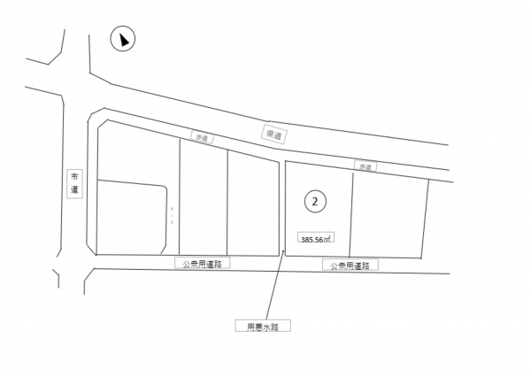 安曇野市穂高、土地の間取り画像です
