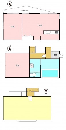 安曇野市穂高、中古一戸建ての間取り画像です