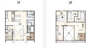 安曇野市豊科、中古一戸建ての間取り画像です