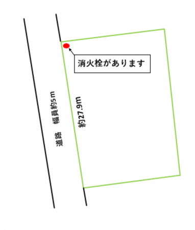 安曇野市穂高、土地の間取り画像です