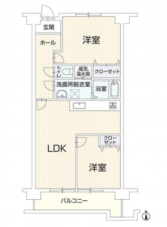 松本市野溝木工、中古マンションの間取り画像です