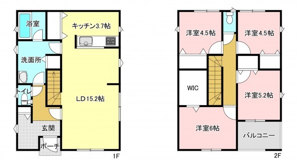 安曇野市豊科、新築一戸建ての間取り画像です