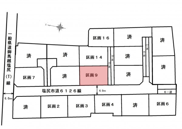 塩尻市大字洗馬、土地の間取り画像です