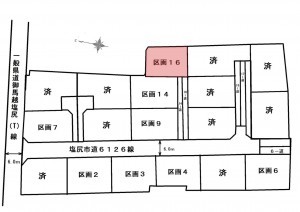 塩尻市大字洗馬、土地の間取り画像です