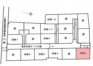 塩尻市大字洗馬、土地の間取り画像です