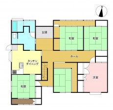 松本市波田、中古一戸建ての間取り画像です