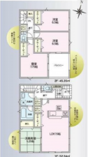 塩尻市大字塩尻町、新築一戸建ての間取り画像です