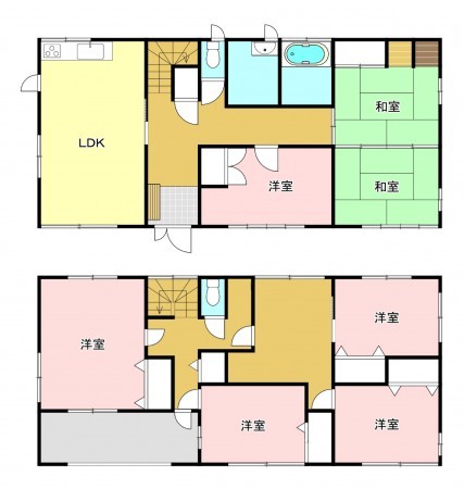 松本市大字神林、中古一戸建ての間取り画像です