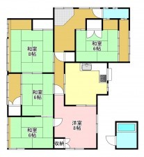 松本市大字里山辺、中古一戸建ての間取り画像です