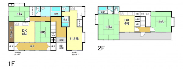 塩尻市大字広丘、中古一戸建ての間取り画像です