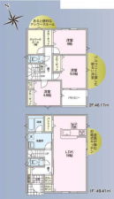 塩尻市大門、新築一戸建ての間取り画像です
