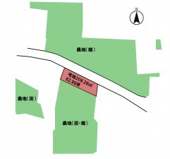 塩尻市大字片丘、土地の間取り画像です