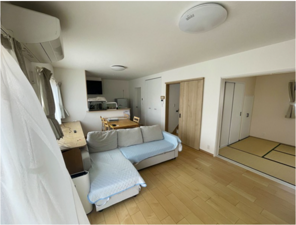 安曇野市豊科、中古一戸建ての居間画像です