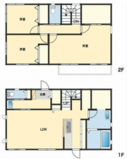 塩尻市大字広丘、中古一戸建ての間取り画像です