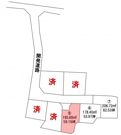 松本市大字里山辺、土地の間取り画像です
