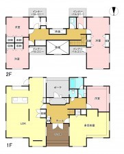 松本市大字内田、中古一戸建ての間取り画像です