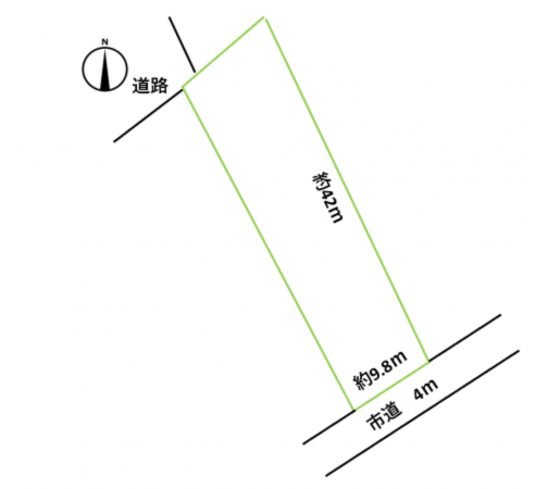 安曇野市穂高、土地の間取り画像です