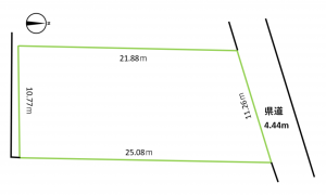 安曇野市穂高、土地の間取り画像です