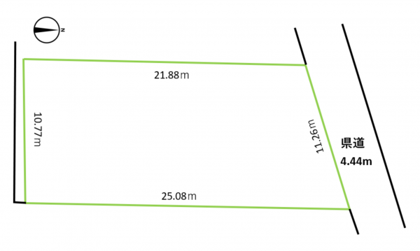 安曇野市穂高、土地の間取り画像です