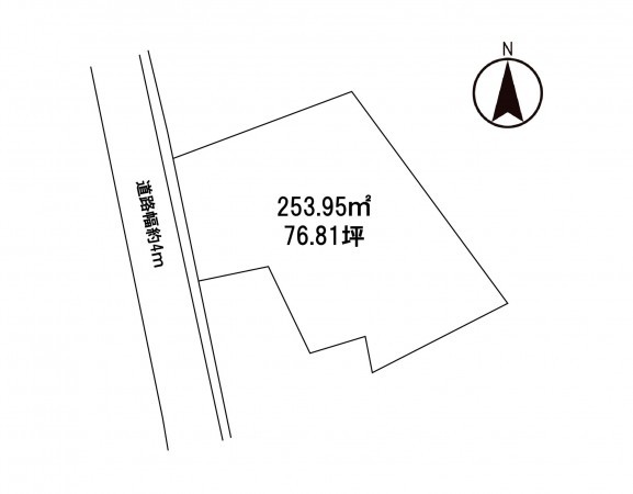 安曇野市穂高、土地の間取り画像です