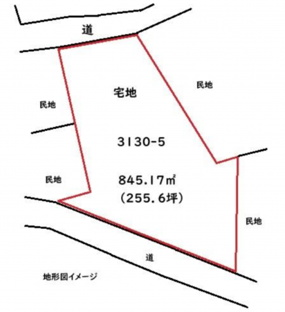 安曇野市堀金、土地の間取り画像です