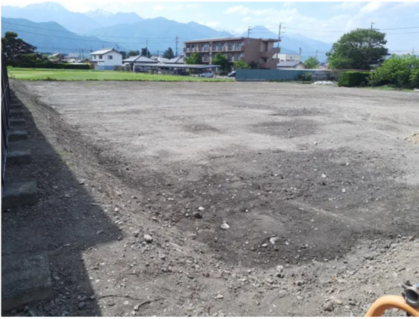 安曇野市堀金、土地の外観画像です