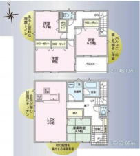 塩尻市大字大門、新築一戸建ての間取り画像です