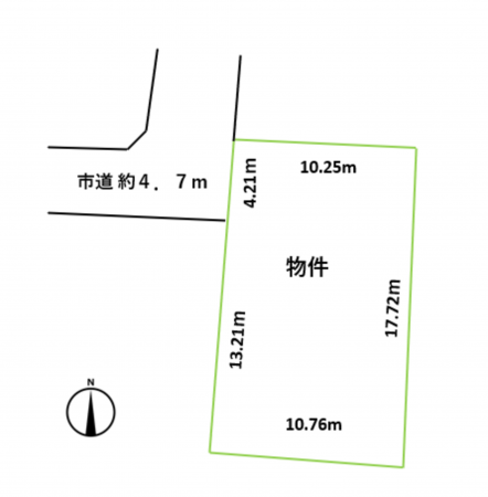 松本市県、土地の間取り画像です