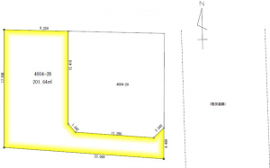 安曇野市豊科、土地の間取り画像です