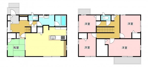 松本市大字里山辺、中古一戸建ての間取り画像です