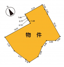 松本市大字里山辺、土地の間取り画像です