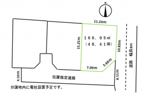松本市出川、土地の間取り画像です