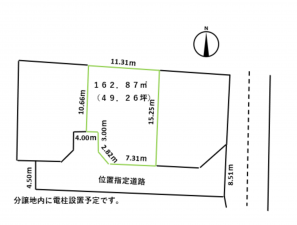 松本市出川、土地の間取り画像です
