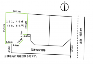 松本市出川、土地の間取り画像です