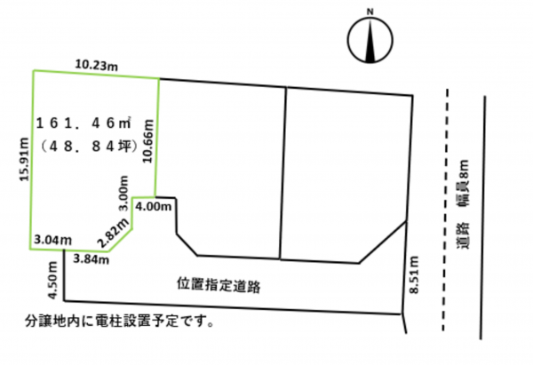 松本市出川、土地の間取り画像です