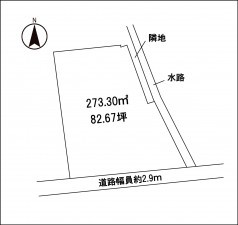 松本市鎌田、土地の間取り画像です