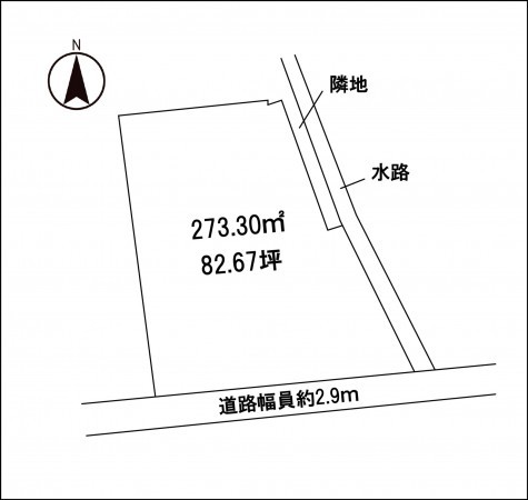 松本市鎌田、土地の間取り画像です