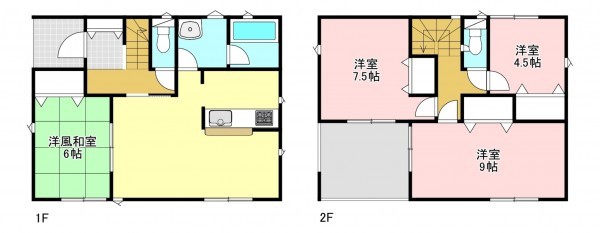 塩尻市大字広丘、新築一戸建ての間取り画像です