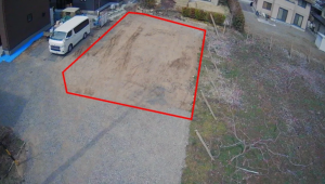 塩尻市大字洗馬、土地の前面道路を含む現地写真画像です