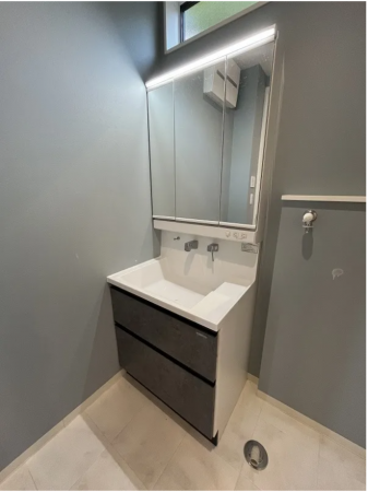 松本市蟻ケ崎、中古一戸建ての洗面画像です