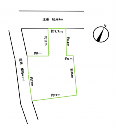 松本市井川城、土地の間取り画像です