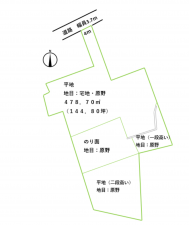 塩尻市大門、土地の間取り画像です