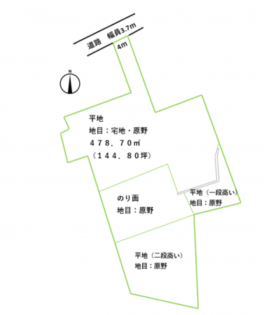 塩尻市大門、土地の間取り画像です